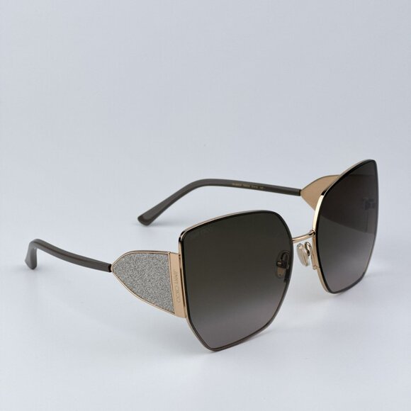 Jimmy Choo Women Gold Mud Brown Butterfly BRAND NEW SUnglasses RIVER/S 0763 - Picture 6 of 11